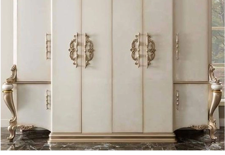 Wooden Carved Wardrobe Classic Style White | Wooden City Crafts