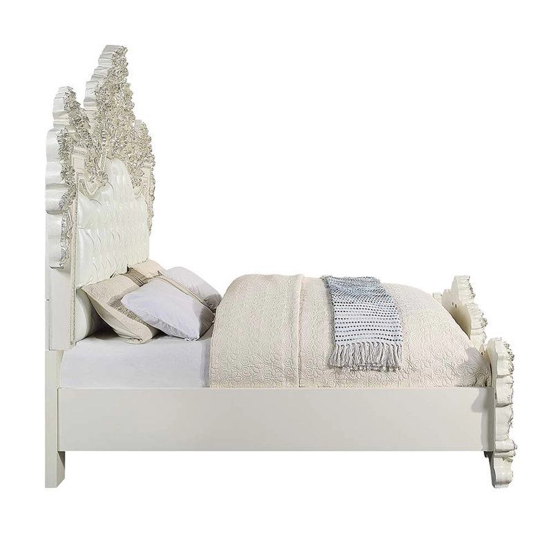 Silver Lavasa Style Antique Carving Bed | Wooden City Crafts