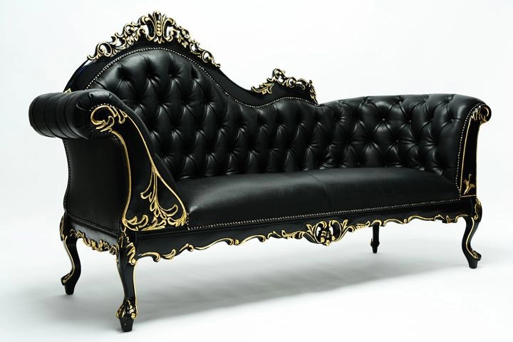 Royal Antique Carved Black Cousin Divan - Wooden City Crafts