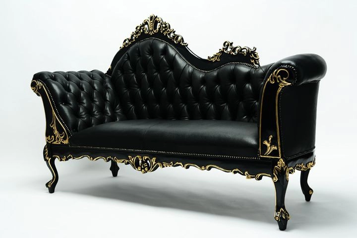 Royal Antique Carved Black Cousin Divan - Wooden City Crafts