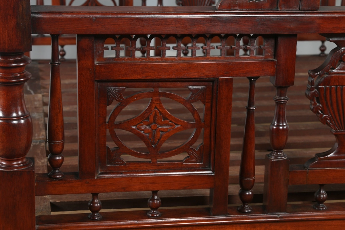 Kolkata Style Hand Carved Poster Bed | Wooden City Crafts