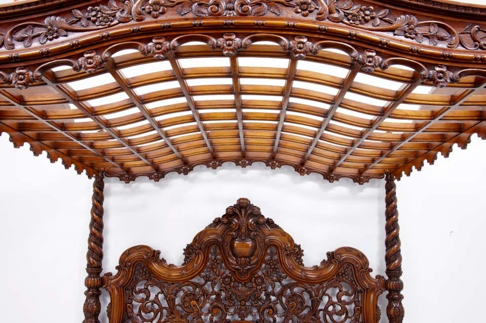 Canberra Style Antique Carved Poster Bed | Wooden City Crafts