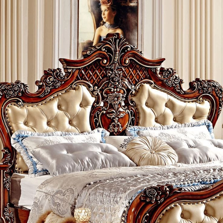 Classic Wooden Carved Bed | Wooden City Crafts