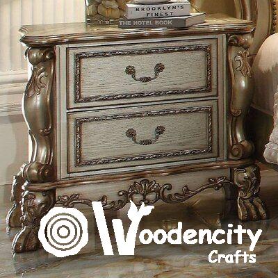 Hand Curved Night Stand/Bed Side Table | Wooden City Crafts