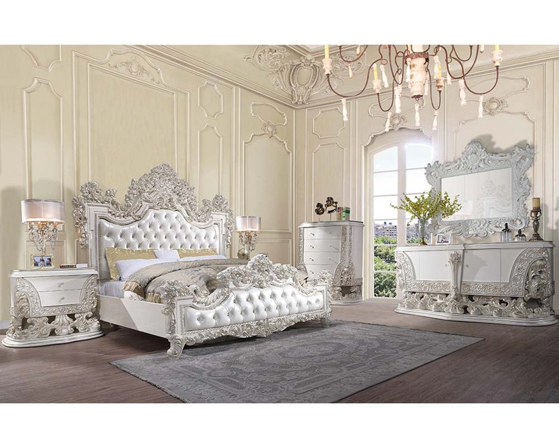 Silver Lavasa Style Antique Carving Bed | Wooden City Crafts