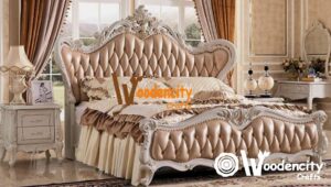 Teak wood Carving Classic Bed | Wooden City Crafts