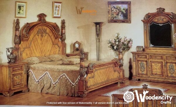 Classic Wooden Carved Bedroom Set | Wooden City Crafts