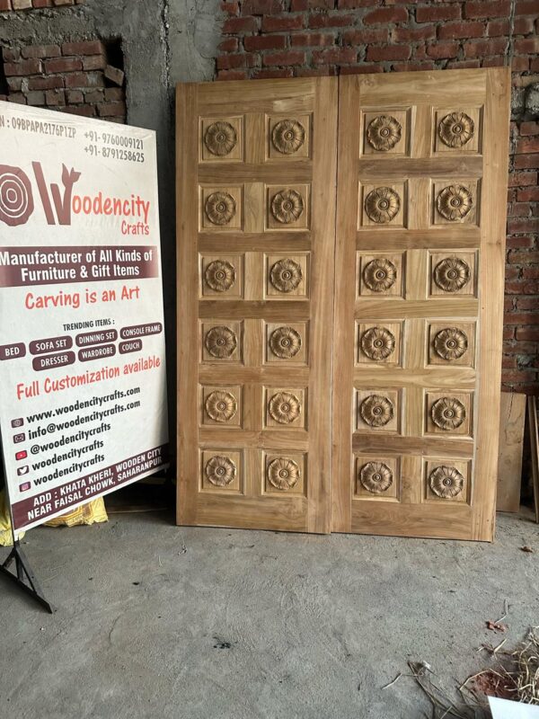 Luxury Wooden Hand Carving Door | Wooden City Crafts