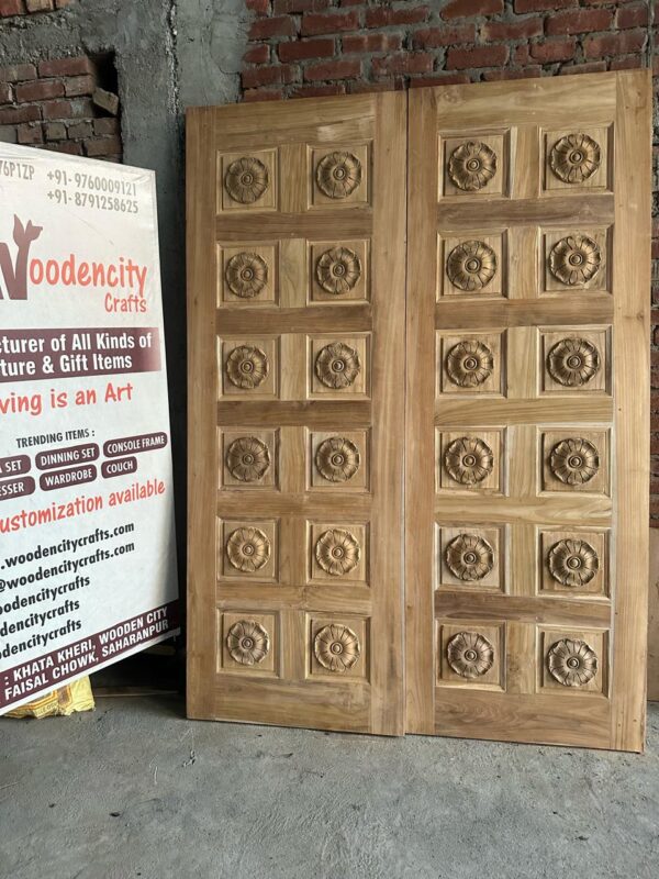 Luxury Wooden Hand Carving Door | Wooden City Crafts