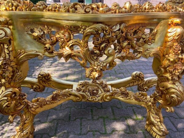 Wooden Royal Luxury Carved Console And Frame | Wooden City Crafts