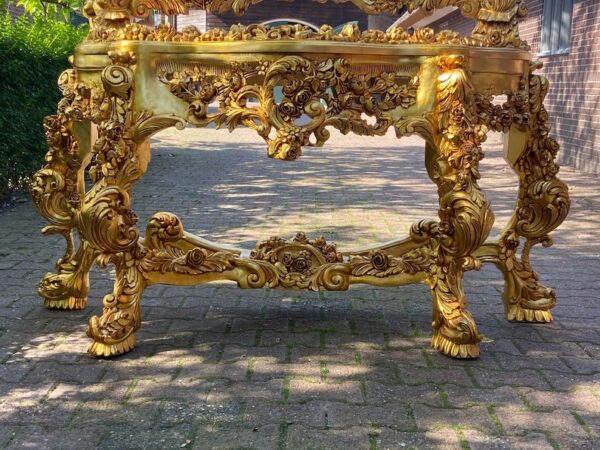 Wooden Royal Luxury Carved Console And Frame | Wooden City Crafts