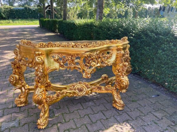 Wooden Royal Luxury Carved Console And Frame | Wooden City Crafts