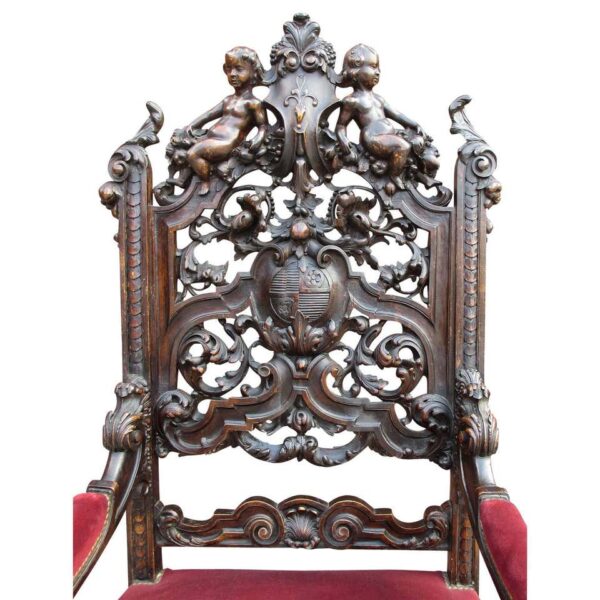 Antique King Style Hand Carving Chair l Wooden City Crafts