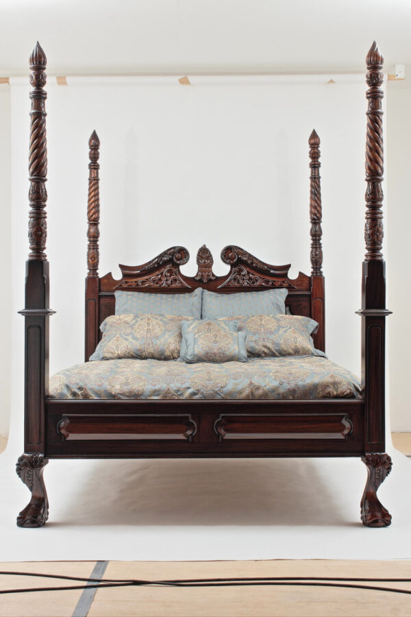 European Style Wooden Carved Four Poster Bed | Wooden City Crafts