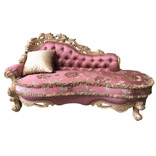 Kolkata Style Queen Victoria Carved Chaise - Wooden City Crafts