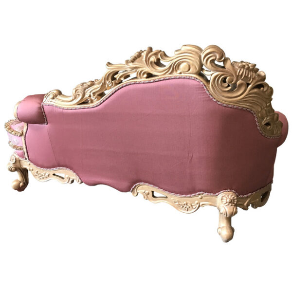 Kolkata Style Queen Victoria Carved Chaise - Wooden City Crafts