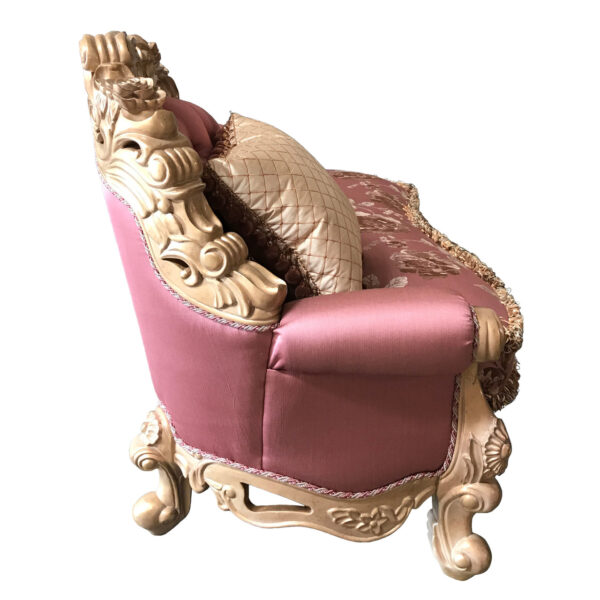 Kolkata Style Queen Victoria Carved Chaise - Wooden City Crafts