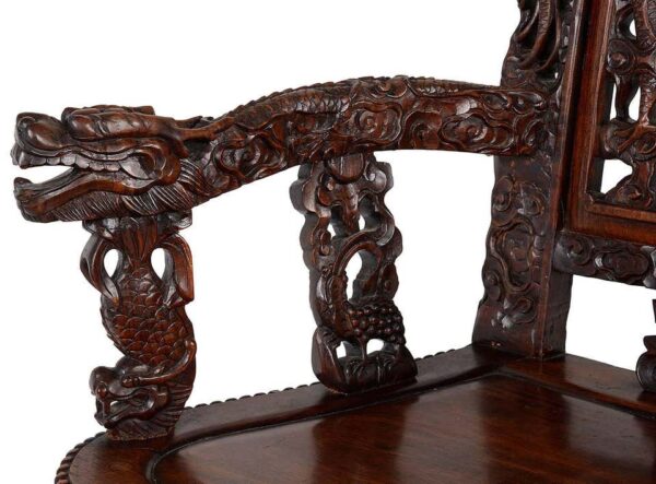 Antique Jaipur Style Carved Chair l Wooden City Crafts