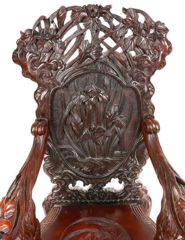 Antique Lucknow Style Carved Chair l Wooden City Crafts