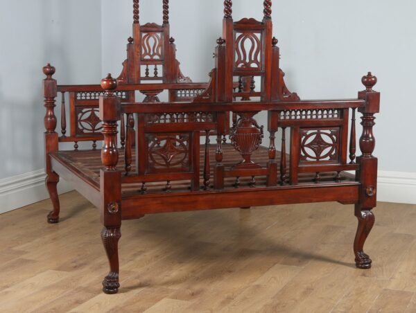 Kolkata Style Hand Carved Poster Bed | Wooden City Crafts