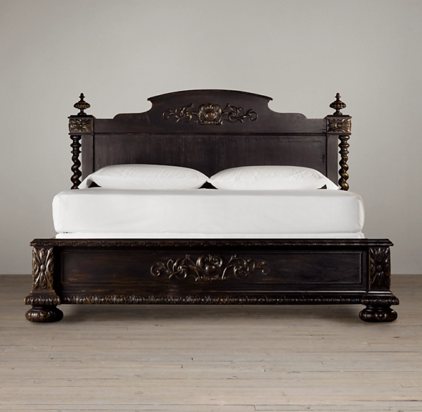 Antique Royal Look Carving Bed | Wooden City Crafts