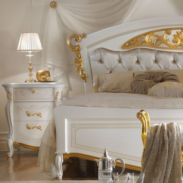 French Style Luxury Carved Crown Bed | Wooden City Crafts