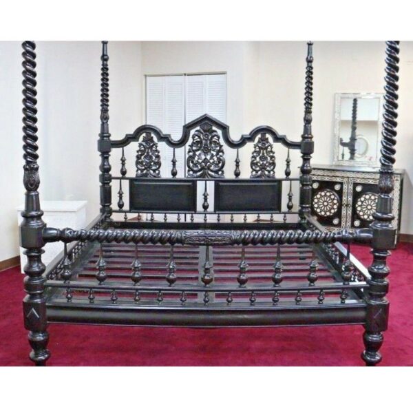 Indian Vintage Style Antique Poster Bed | Wooden City Crafts