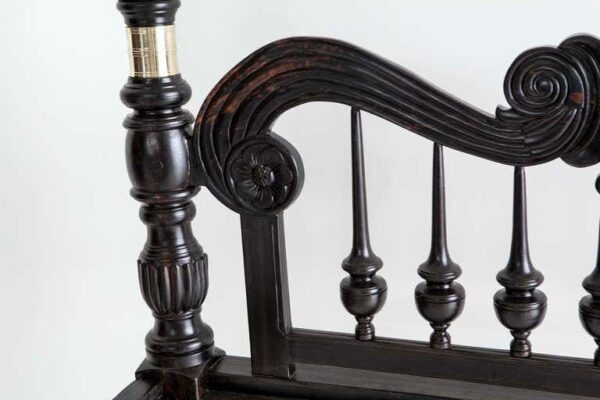 Indian Vintage Style Carved Canopy Bed | Wooden City Crafts