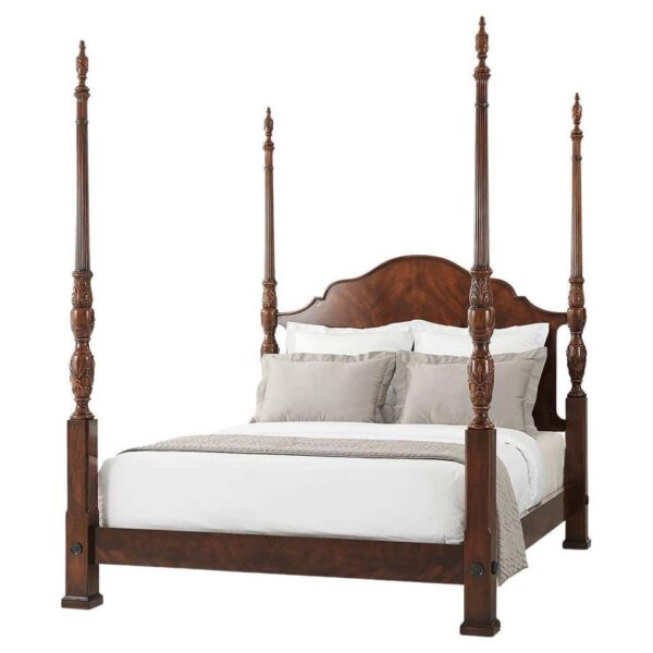 Shimla Style Carved Canopy Bed | Wooden City Crafts