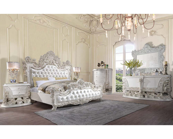 Silver Lavasa Style Antique Carving Bed | Wooden City Crafts