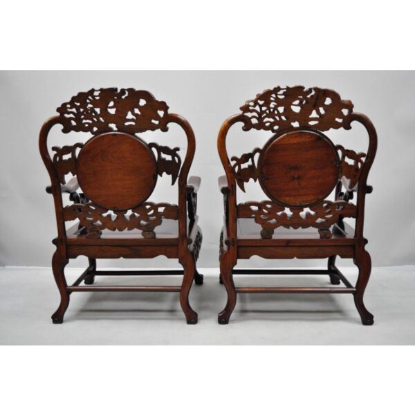 Indian Vintage Style Carved Pair Of Chair l Wooden City Crafts