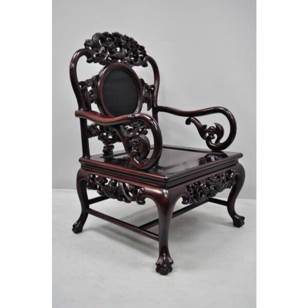 Indian Vintage Style Carved Pair Of Chair l Wooden City Crafts