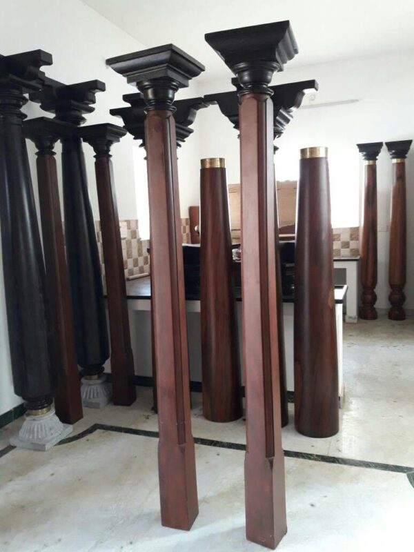 Walnut Mat Wooden Pillar - Woodencity Crafts