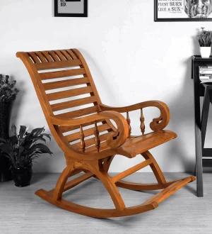 Wooden Plain Style Rocking Chair | Wooden City Crafts