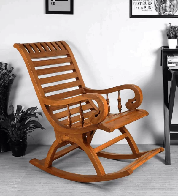 Wooden Plain Style Rocking Chair | Wooden City Crafts